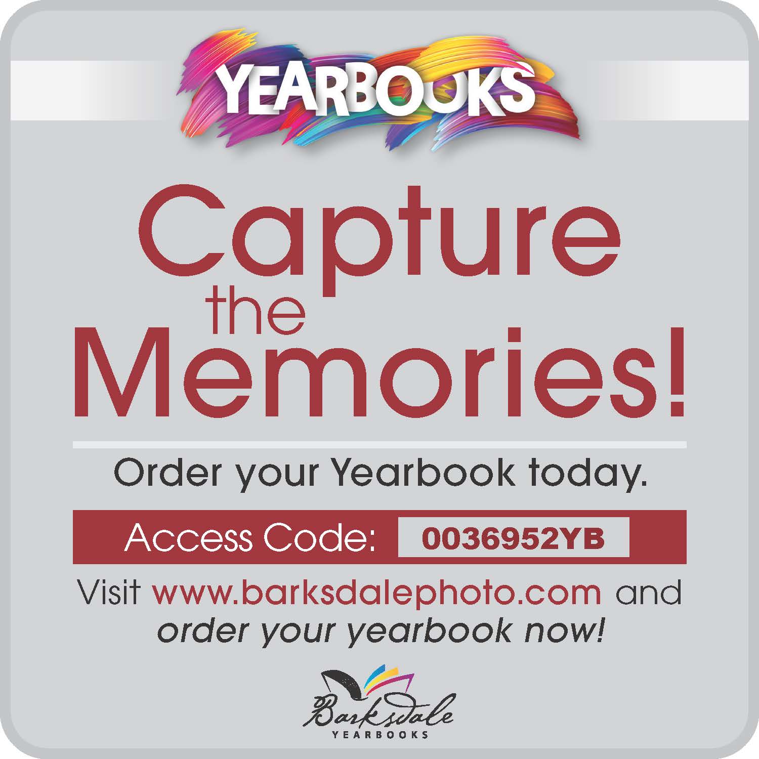 yearbook order information