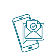 icon of phone and email symbol