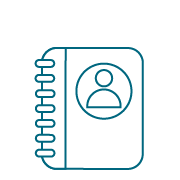 icon of address book