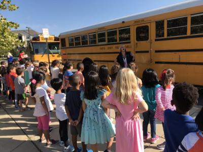 Kindergarten Learns Bus Safety